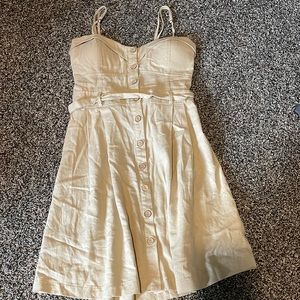 Charlotte Russe Tan Button up dress